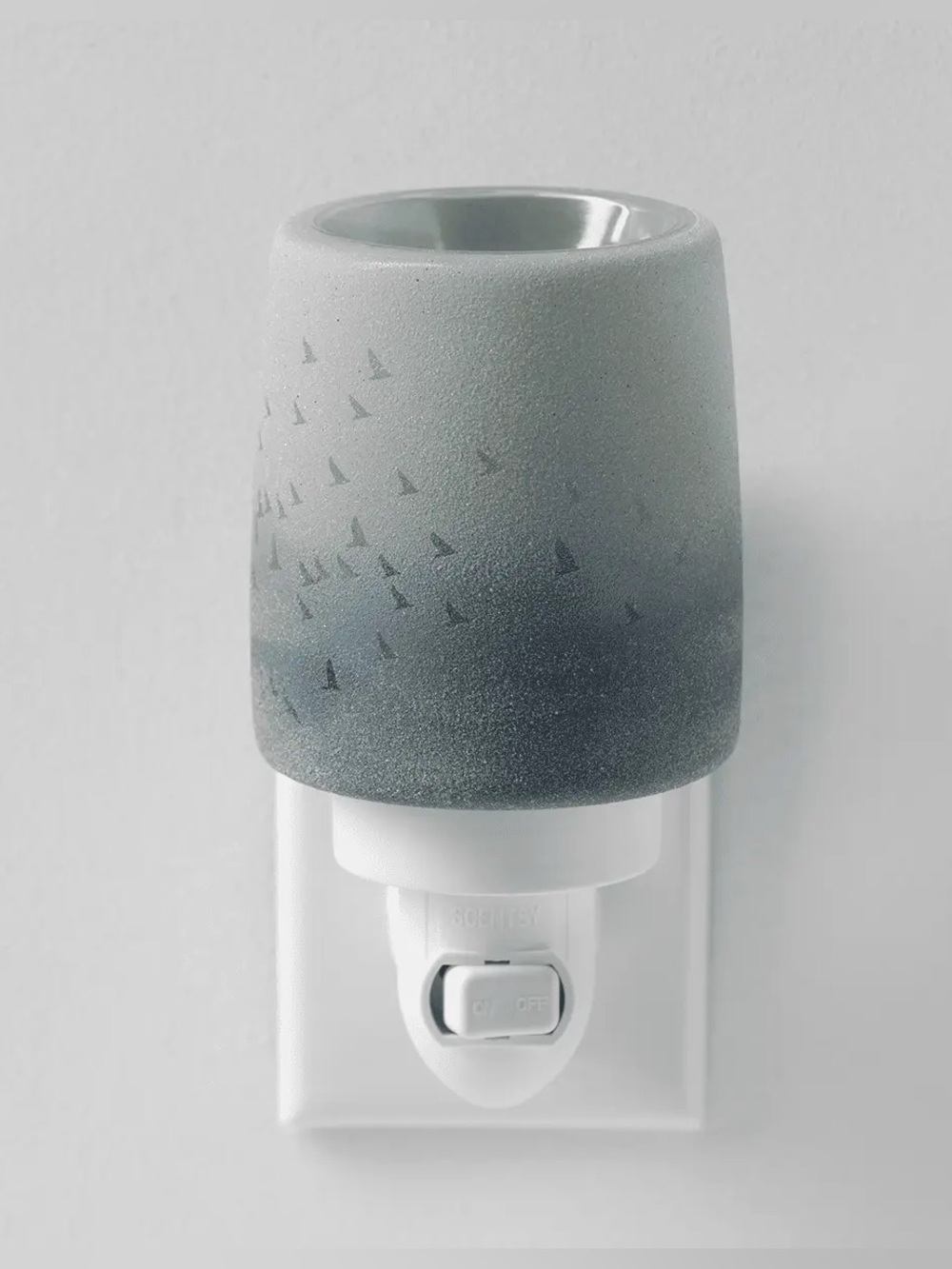 Scentsy 🌊 Waves & Wings 🪽 Mini Warmer NIB Wall plug-in Night light Frosted glass - Picture 5 of 8